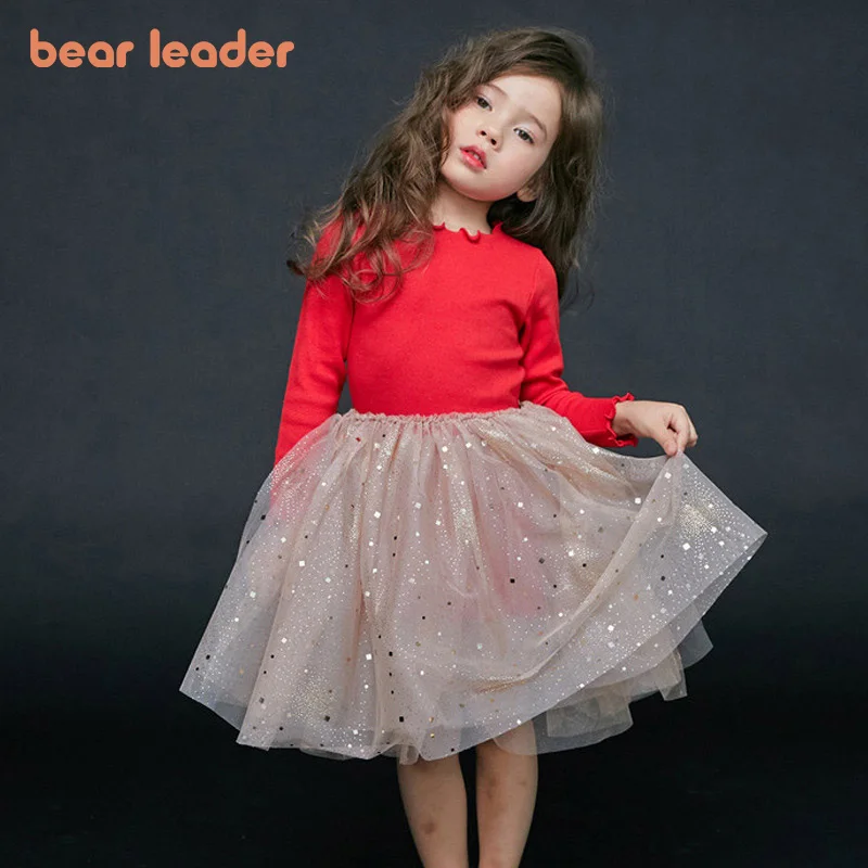 Bear Leader/платье для девочек Платье принцессы с пентаграммой Одежда Детская одежда