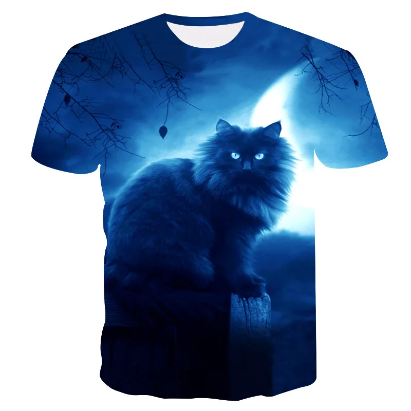 Новая футболка Blcak Cat 3D для женщин и мужчин, межзвездное пространство, унисекс, футболки для девочек, топы, летняя модная женская футболка, Прямая поставка - Цвет: TXU151