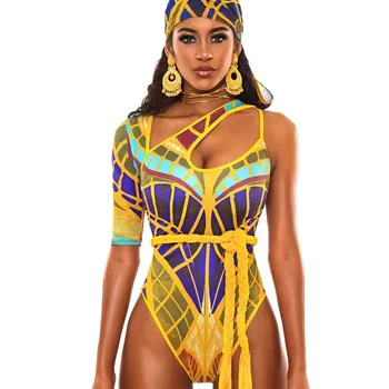 Bukky African One Shoulder  Bathing Suit