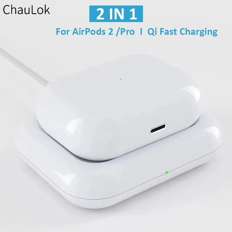 Беспроводная зарядная станция Qi 2 в 1 7 5 Вт для Apple Airpods AirPods Pro iPhone 8Plus XS Max XR 11