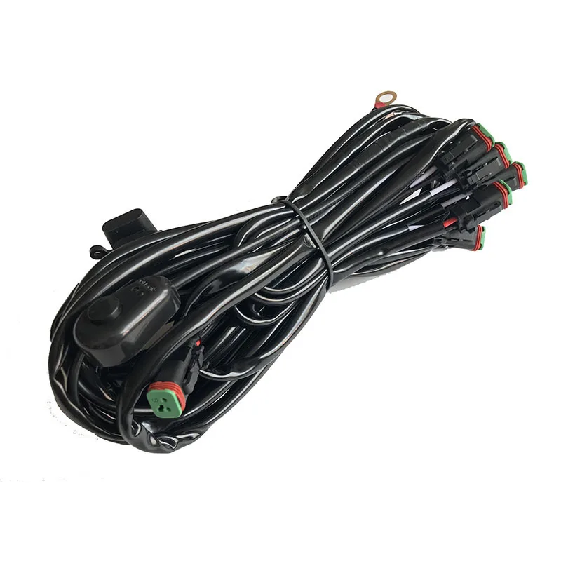 

Wrangler Modified High-Power Car Roof Spotlights Wiring Harness Distance Double Control Two Drive Six LED Working Light Switch L