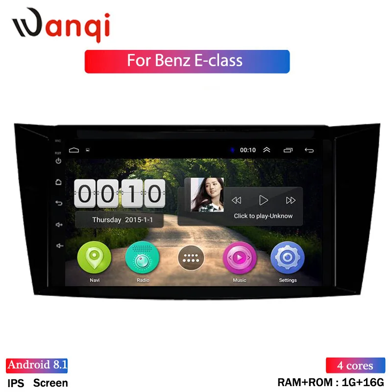 Автомобильный gps-навигатор wanqi Android 8,1 для Benz E-Class W211(2002-2008) CLS W219(2004-2009) g-класс W463(2001-2008) без DVD аудио