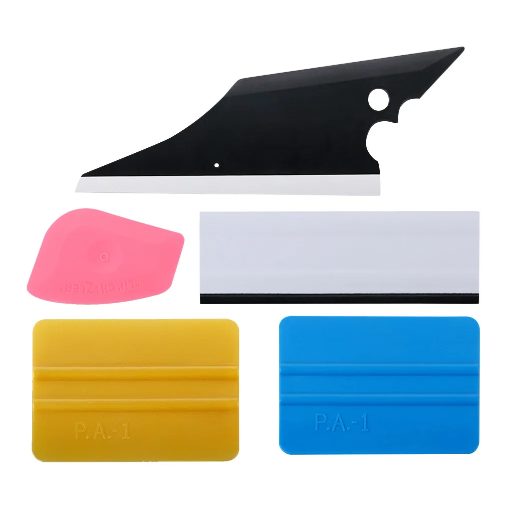 

5pcs Car Window Tint Wrapping Vinyl Tools Auto Window Tint Tool Film Sticker Wrapping Scraper Squeegee Scraper Applicator Kits
