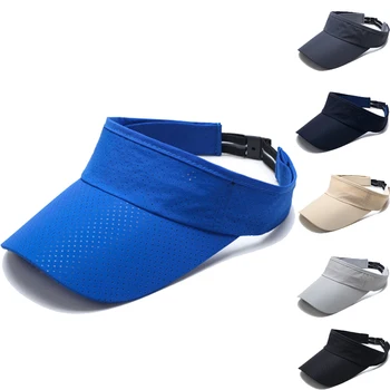 

Unisex Solid Color Breathable Empty Top Visor Tennis Cap Men/Women Adjustable Golf Hat Adult Summer Outdoor Quick-drying Sunhat