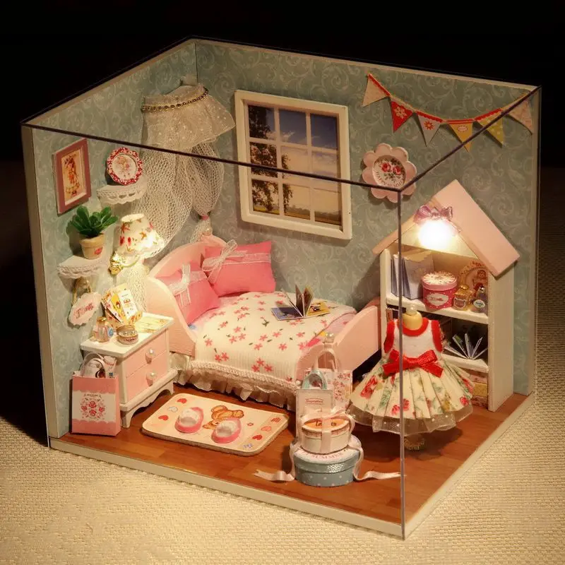 

DIY Hut Small House Creative Hand-made Model Box Villa Theater Assembly Room Non-Gift Girl'S