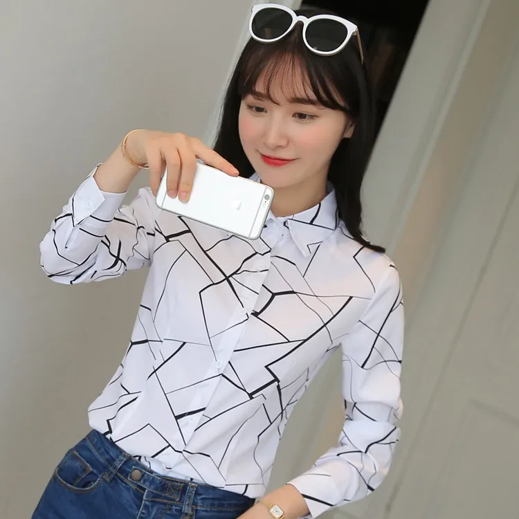 cute blouses BIBOYAMALL Elegant Striped Shirts Women Tops Women's Blouses 2018 Spring Women Blouses Office Lady Large Size 3XL Women Dot Tops cute blouses Blouses & Shirts