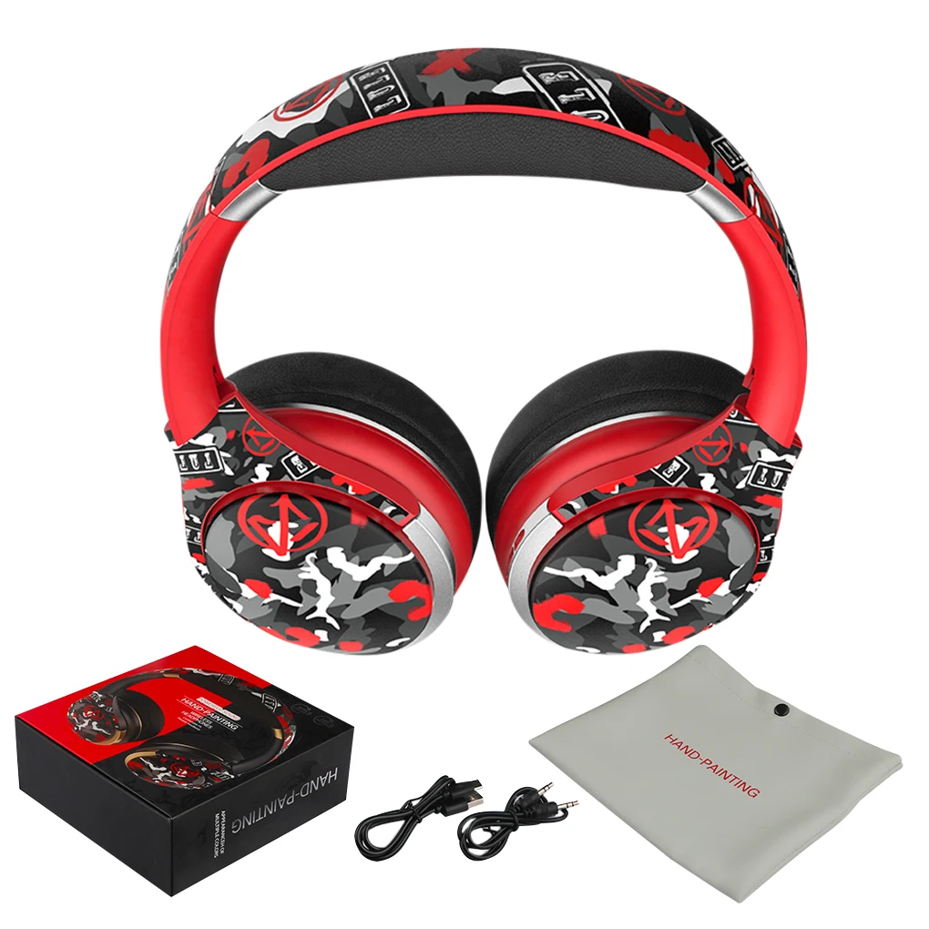Wireless Bluetooth 5 0 Headset Foldable Stereo Headphone Noise Reduction Audio Earphone with Microphone