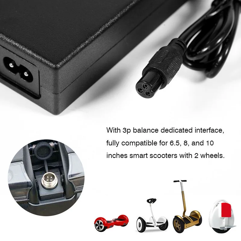42V 2A AC DC адаптер питания зарядное устройство для умного балансировочного скутера+ шнур с 3p баланс выделенный интерфейс