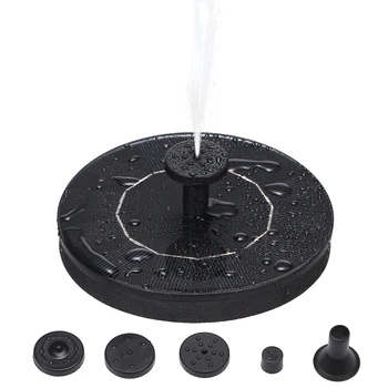 

6V 1W Solar Powered Fountain Solar DIY Birdbath Fountain Pump Outdoor Floating Water Fountain Panel Kit for Fish Tank Small Pond