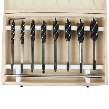 

10Pcs/Set Fast Cut Auger 10-25Mm Twist Drill Bit Set Wood Carpenter Joiner Tool Drill Bit for Wood Cut Suit for Woodworking