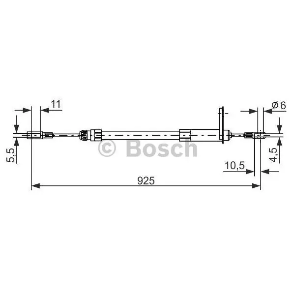 Трос ручника зад. п.\MB W202 1.8-2.8/2.5D 94-00 BOSCH 1 987 477