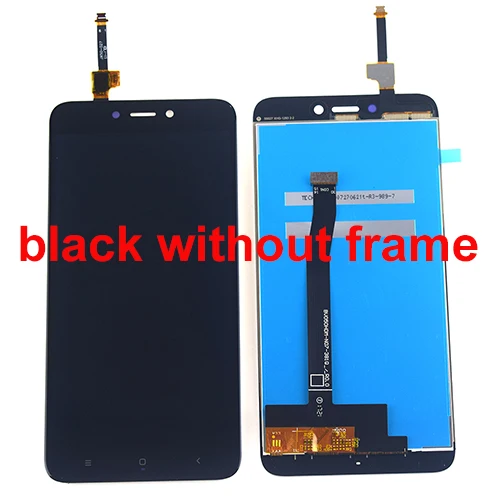 black without frame 5,0 ''для Xiaomi Redmi 4X lcd сенсорный экран дигитайзер для Xiaomi Redmi 4X Pro Prime ЖК-дисплей модуль в сборе рамка 10 touch - Цвет: black without frame