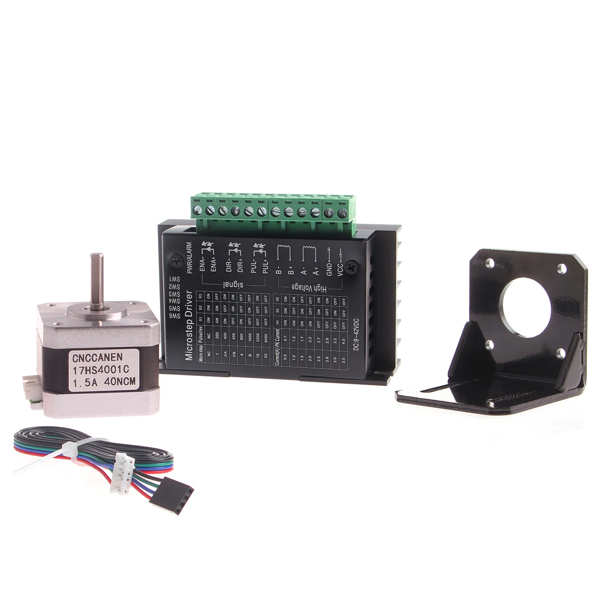 1 компл. 42 Шаговый двигатель 17HS4401 1.5A 40N. cm 12V DuPont line TB6600 шаговый двигатель драйвер L Тип 51*53*50 мм кронштейн двигателя