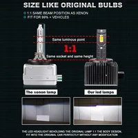 Dualvision D3S LED Headlights HID D1S D2S D4S D5S D8S D1R D2R D3R Turbo LED 30000LM Two-sided CSP Chip 6500K 4300K 90W Plug&Play - Image 2