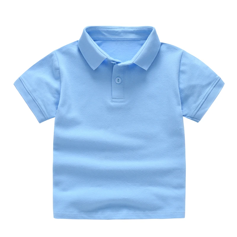 Новая летняя детская футболка повседневные хлопковые футболки для мальчиков детская футболка с короткими рукавами и отложным воротником детская рубашка детская одежда
