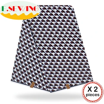 

Ankara African Wax Printed Fabric 12 Yards Cotton Wax Ghana wax Nigeria Style For Sewing African Dresses Clothing 111834