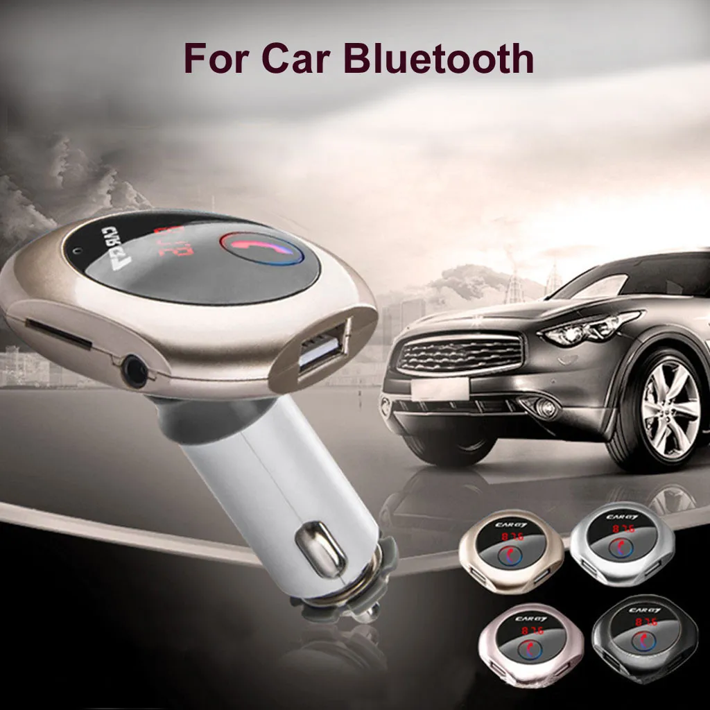 Беспроводной Bluetooth автомобильное зарядное устройство 2USB fm-передатчик Hands-Free MP3-плеер 5V2. 1A Интеллектуальный импортный высокопроизводительный чип