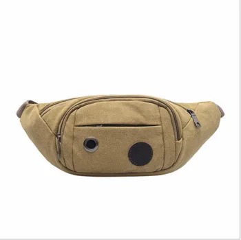 

Casual men's waist bag fashion British wind fanny pack solid color travel portable strap chest bag