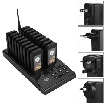 

Restaurant Pager Calling Pager Wireless Call Pagers with 18 Receivers Queuing Restaurant Equipment EU US Plug