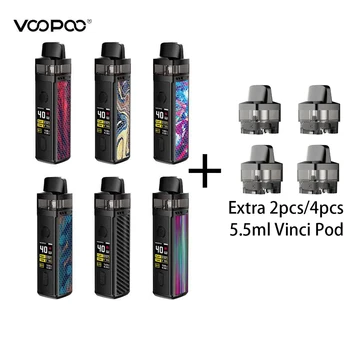 

Original VOOPOO VINCI Pod Vape With Extra 2pcs/4pcs 5.5ml Cartridge 0.96 inch TFT Color Screen 1500mah Mod Electronic Cigarette