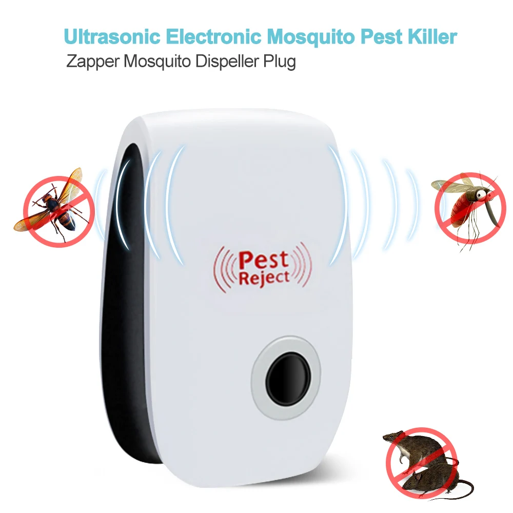 

Electronic Mosquito Killer Lamp Ultrasonic Anti Mosquito Insect Killer Repeller Rat Mouse Cockroach Pest Reject Repellent New