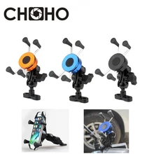 Мотоциклетный навигационный Кронштейн для мобильного телефона Алюминиевый велосипедный держатель руль зеркало заднего вида сторонник езды Vlog фотография