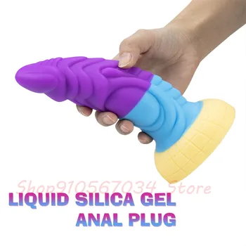 Rainbow Color Silicone Butt Plug For Men Women Adult Game Anal Dildo Erotic Toy Bdsm Vagina G-spot Stimulation Prostate Massager 1