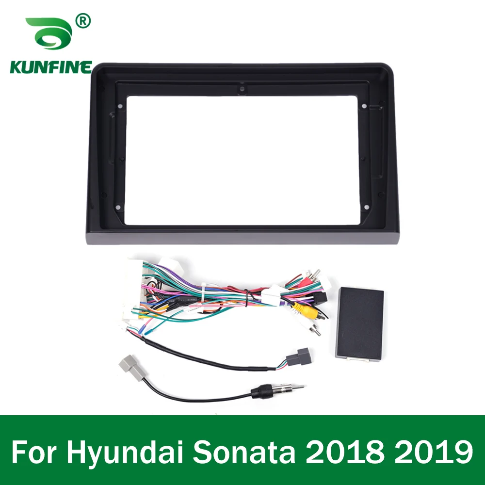 

Автомобильный GPS-навигатор, стерео для Hyundai Sonata 2018 2019, облицовочная панель, рамка, подходит для 2Din, 9 дюймов, экран головной панели