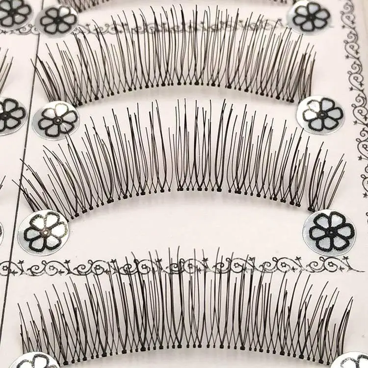 Shidi Premier Natural Long-False Eyelashes 10-Pack Entirely Handmade Top Grade Fiber Eyelash
