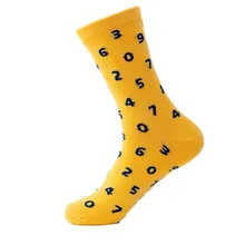 Женские носки с забавными цифрами, носки для скейтборда в стиле Харадзюку, креативные Модные женские милые уличные нескользящие носки Kawaii