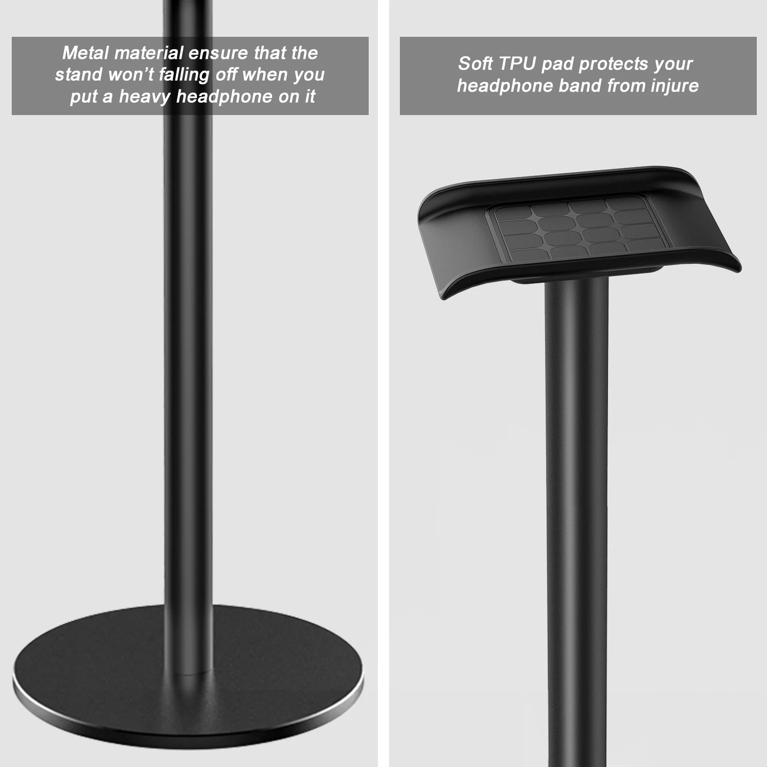 SeenDa Headphone Stand Headset Holder with Non slip Base Aluminum Metal Soft TUP Earphone Holder Gaming Headphone Rack