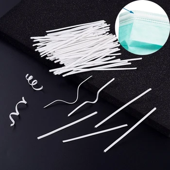 

Plastic Nose Bridge For DIY MASK with Galvanized Iron Core Inside Mask Nasal Bridge Strips Cable Wire Tie