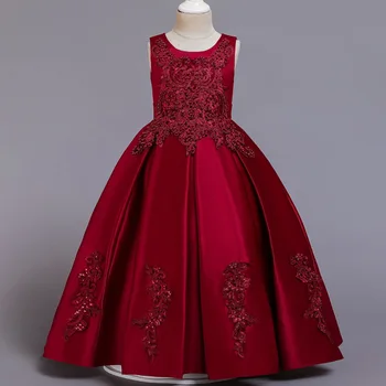 

Summer Dress Flower Girl Dress Children Party Clothing Girl Ball Gown Clothes First Communion Princess Baby Costume Vestidos