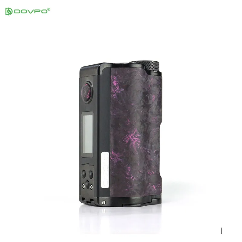 Электронная сигарета DOVPO Topside Dual 200 Вт Vape Mod Top Fill TC Squonk 10 мл Питание от двойной батареи 18650 испаритель VS Drag 2 - Цвет: Carbon Magenta