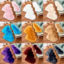 Однотонный нескользящий коврик ковер розовый пюль ковер Шерсть имитация овчины коврики искусственный нескользящий спальный ворсистый ковер коврики для спальни