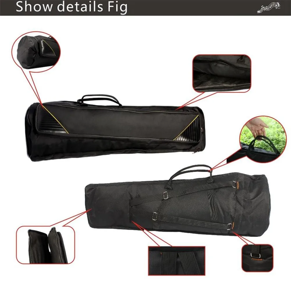 Прочная ткань Оксфорд Tenor Trombone Gig сумка для переноски сумка на плечо чехол для музыкального инструмента аксессуар
