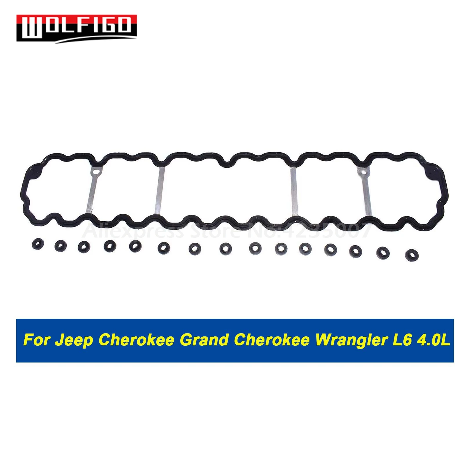 WOLFIGO комплект прокладок клапанной крышки для Cherokee Wrangler 4.0L L6 Jeep Grand 53020758AC, 11127501304, 11 12 7 501 304