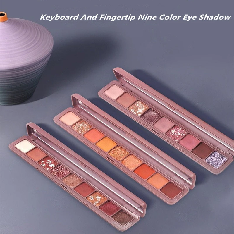 

2Pcs Matte Makeup Glitter Pigment Smoky Eye Shadow Pallete 9Color Keyboard Nude Shining Eyeshadow Waterproof Cosmetics Eyeshadow