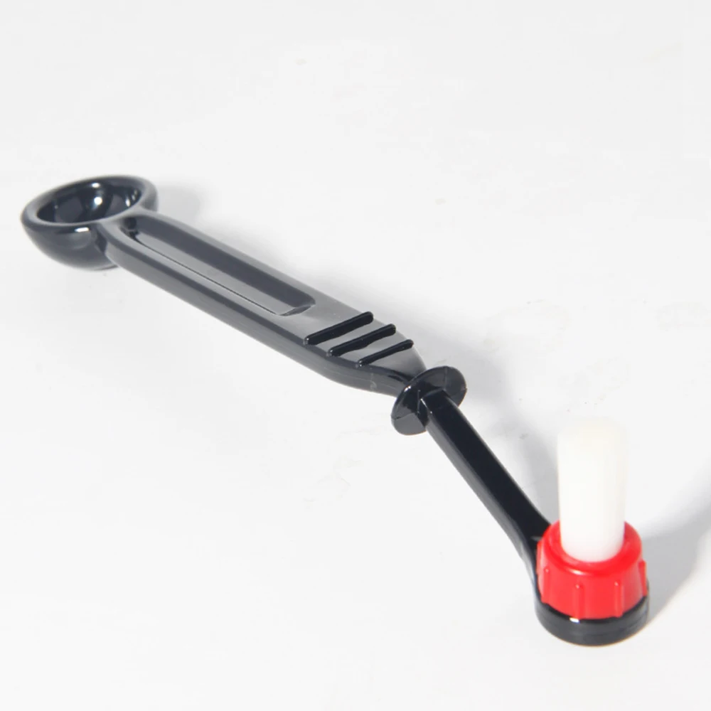 

Semi-automatic Coffee Machine Special Double-head Cleaning Brush Nylon Brush Replaceable Head with Spoon for Cleaning Powder