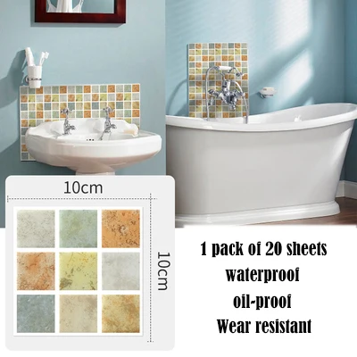 Us 8 99 40 Off Waterproof Bathroom Floor Stickers Self Adhesive Wallpaper Vinyl Wall Contact Paper Diy Home Decor Film Tile Decal Kid Gift Toy On