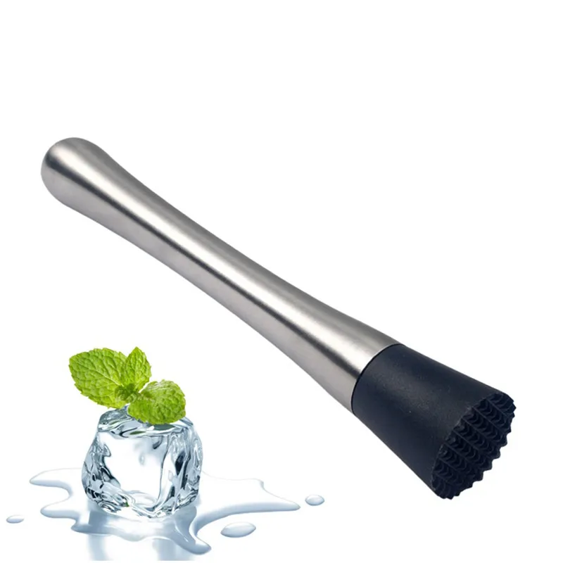 Satin Stainless Steel Bar Mojito Pestles Fruit Muddler And Caipirinha