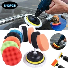 

1Set 3 Inch Sponge Car Polisher Waxing Pads Buffing Kit for Boat Car Polish Buffer Drill Wheel Polishing Removes Scratches