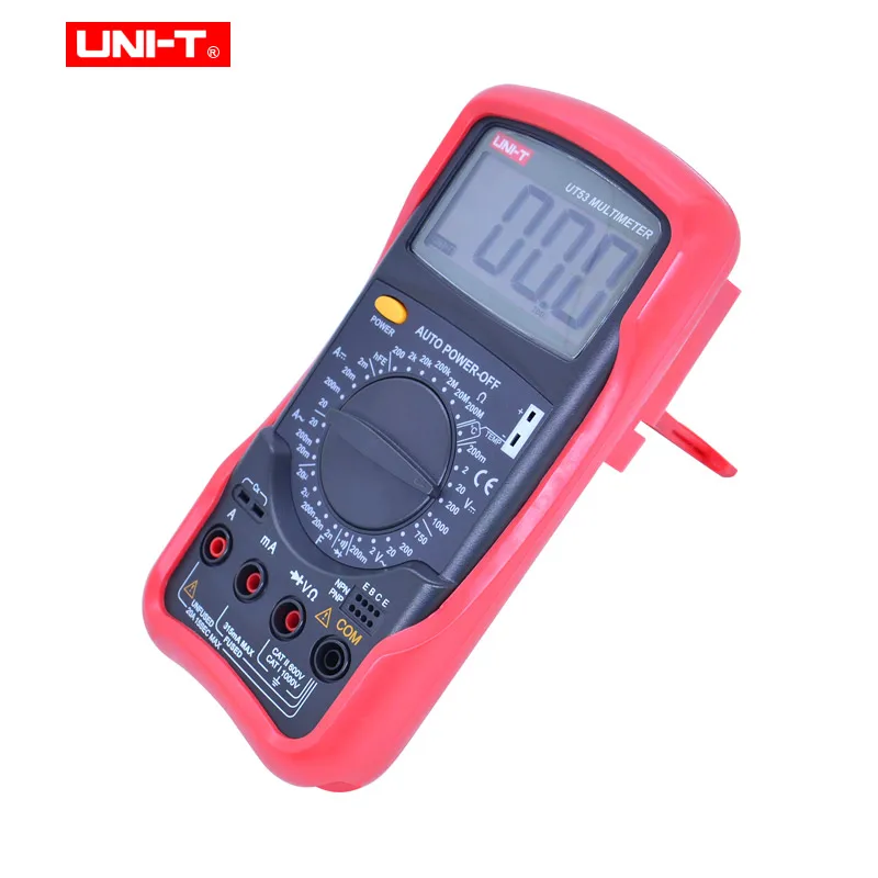 UNI-T UT53 Цифровой мультиметр Измерение сопротивления диод/транзистор Тест цифровой дисплей AC/DC мультиметр Амперметр