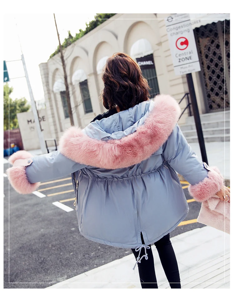 Down Jacket Women's Short Fur Collar Korean-style Winter New Style Versatile Fashion Duck down Tops Women's down Feather Co