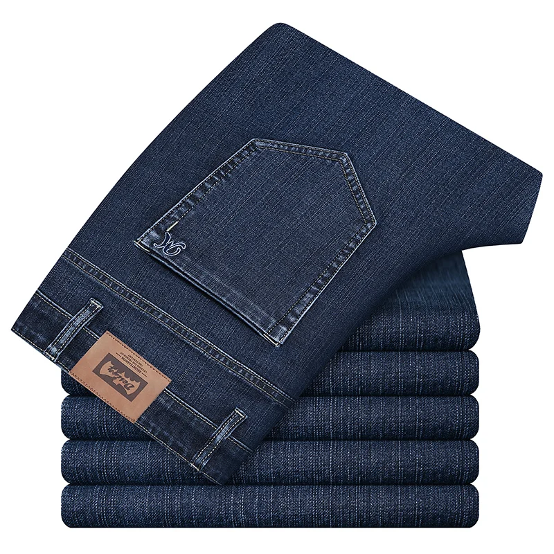Новинка осени 2020 мужские джинсы из Tencel хлопка высокое качество деловые