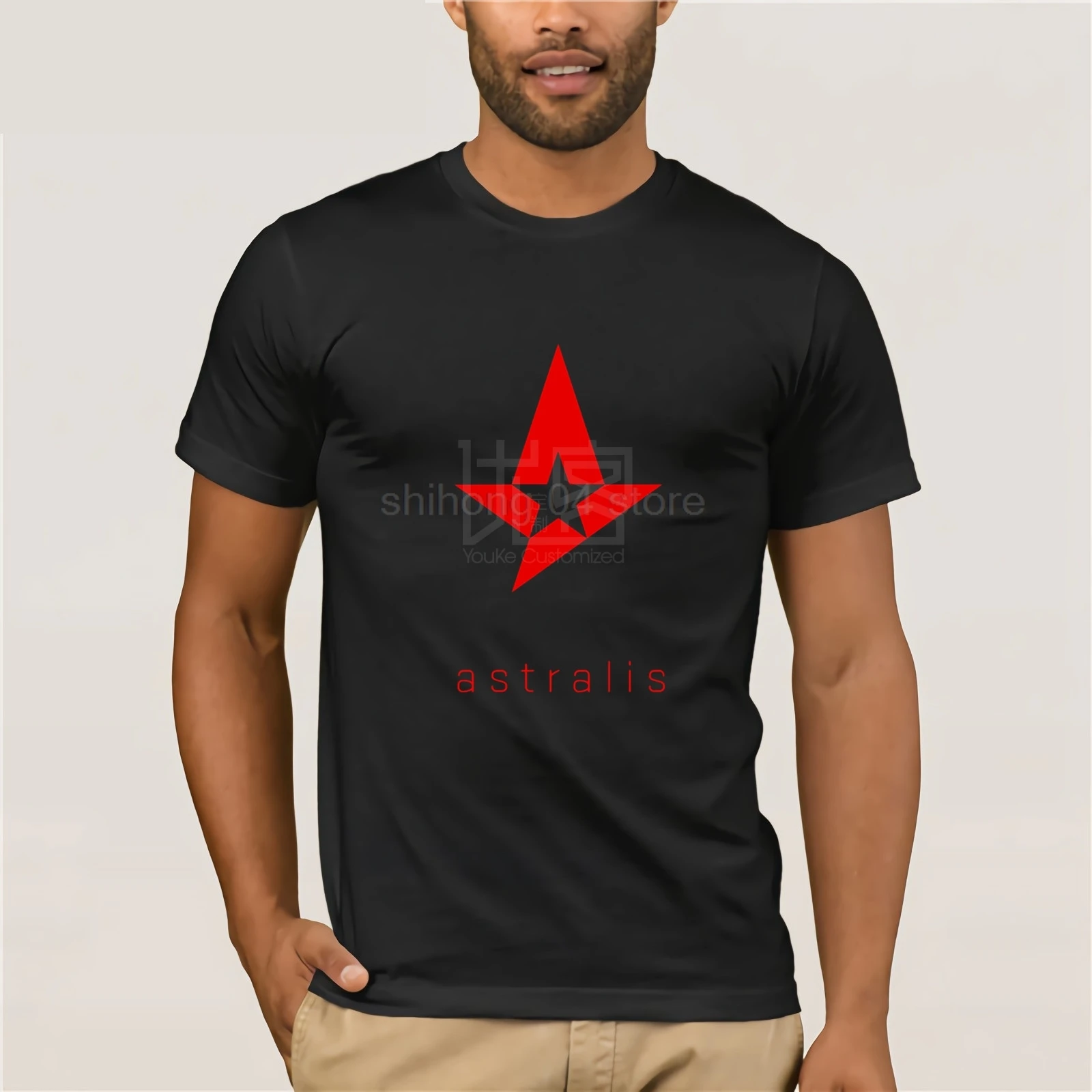 

Astralis T Shirt Astralis T-Shirt Short Sleeves Graphic Tee Shirt 100 Cotton Funny Fashion Male Plus size Tshirt