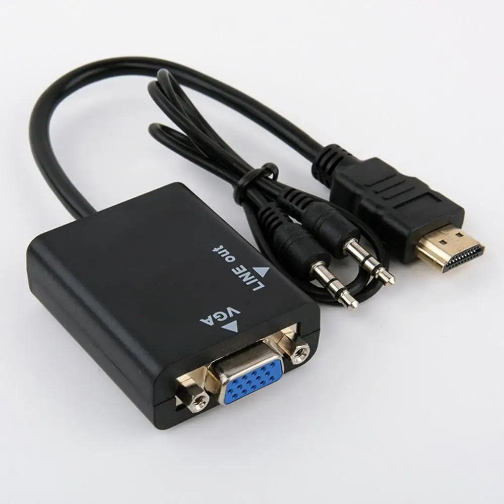 Hdmi к Vga кабель с аудио питанием адаптера конвертер адаптер| |