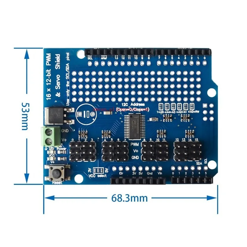 Шаговый двигатель IIC I2C TB6612 модуль PCA9685 PWM серводвигателя для Arduino Robot Uno Mega R3 Raspberry |