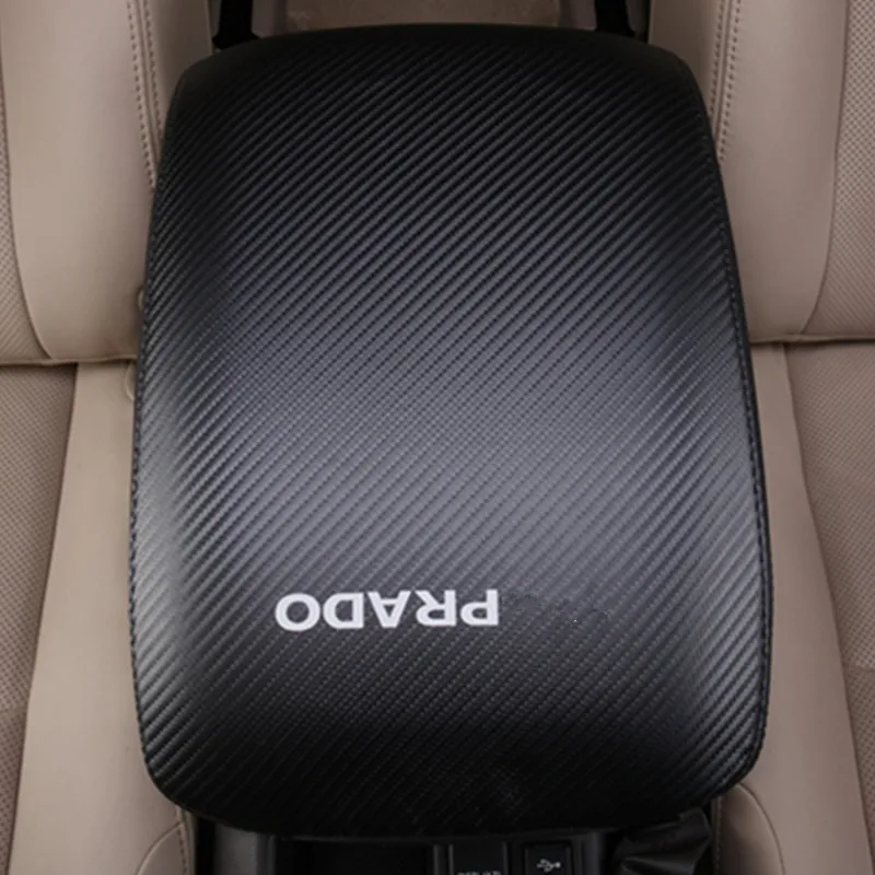 Чехол из углеродного волокна для автомобильного подлокотника для Toyota Land Cruiser Prado 120 2003 2004 2005 2006 2007 2008 2009 год - Цвет: Carbon fiber black