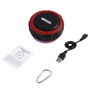 

LESHP Wireless Bluetooth Speaker With Calls Handsfree and Suction Cup Waterproof Bluetooth Shower Speaker Potable Vedio Speaker